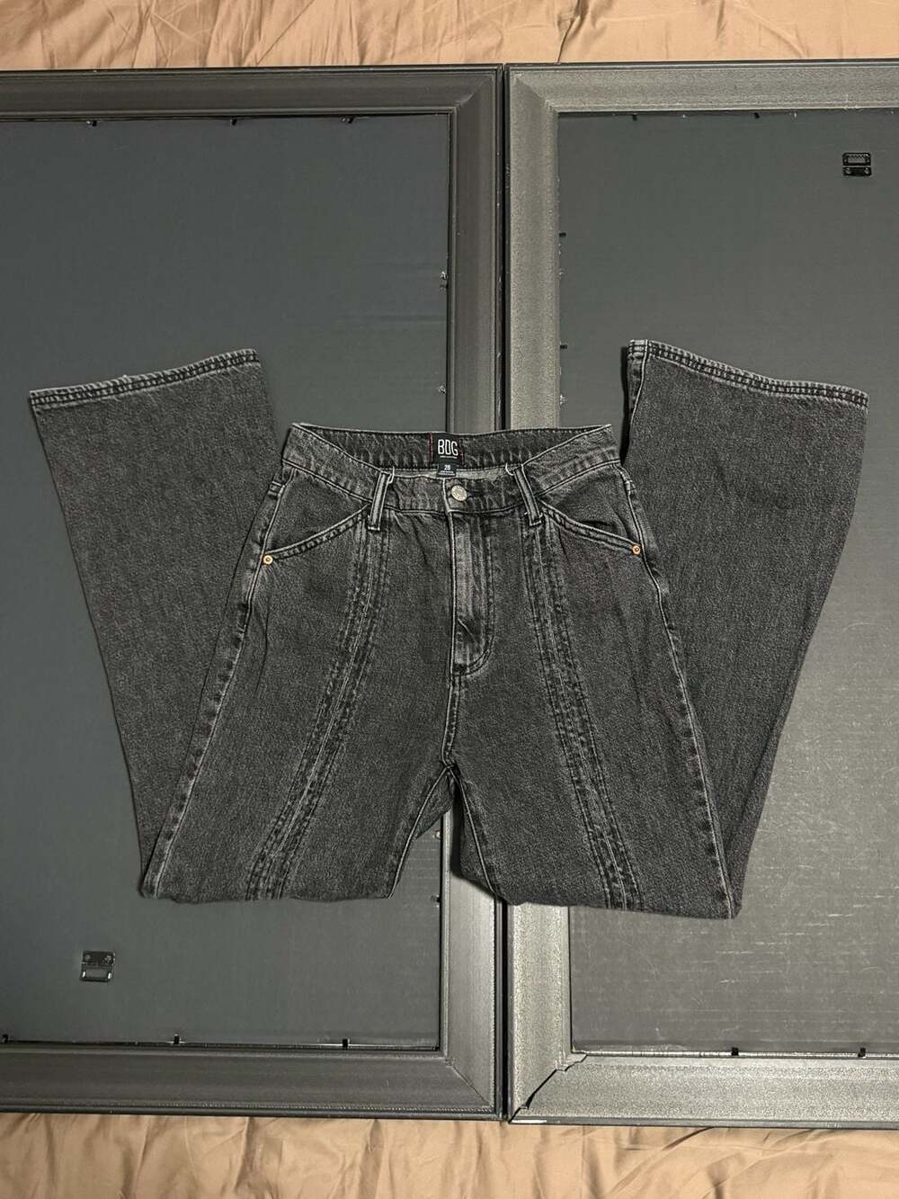 BDG Urban Outfitters Women's High-Rise Split Hem Black Denim Jeans Size 26